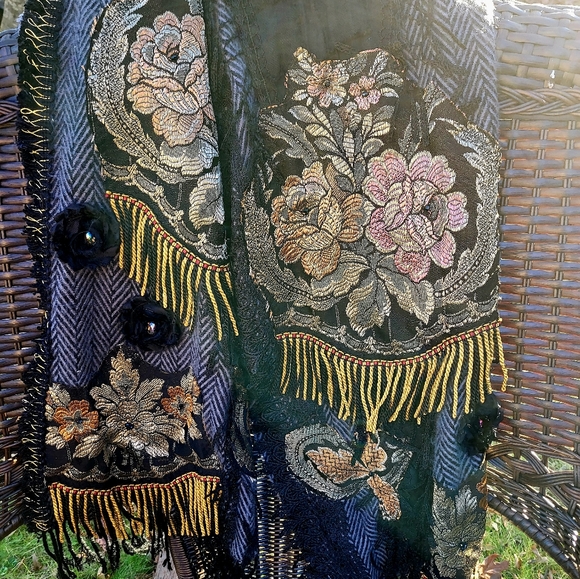 Upcycled Boho Scarf/Wrap - Picture 15 of 16